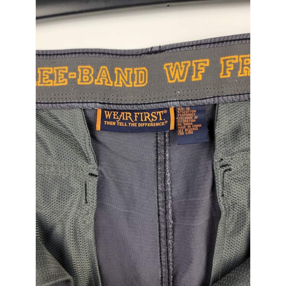 Wear First Mens Gray Cargo Shorts Size 38 Flat Front Utility Pockets Belt Loops - Picture 7 of 12